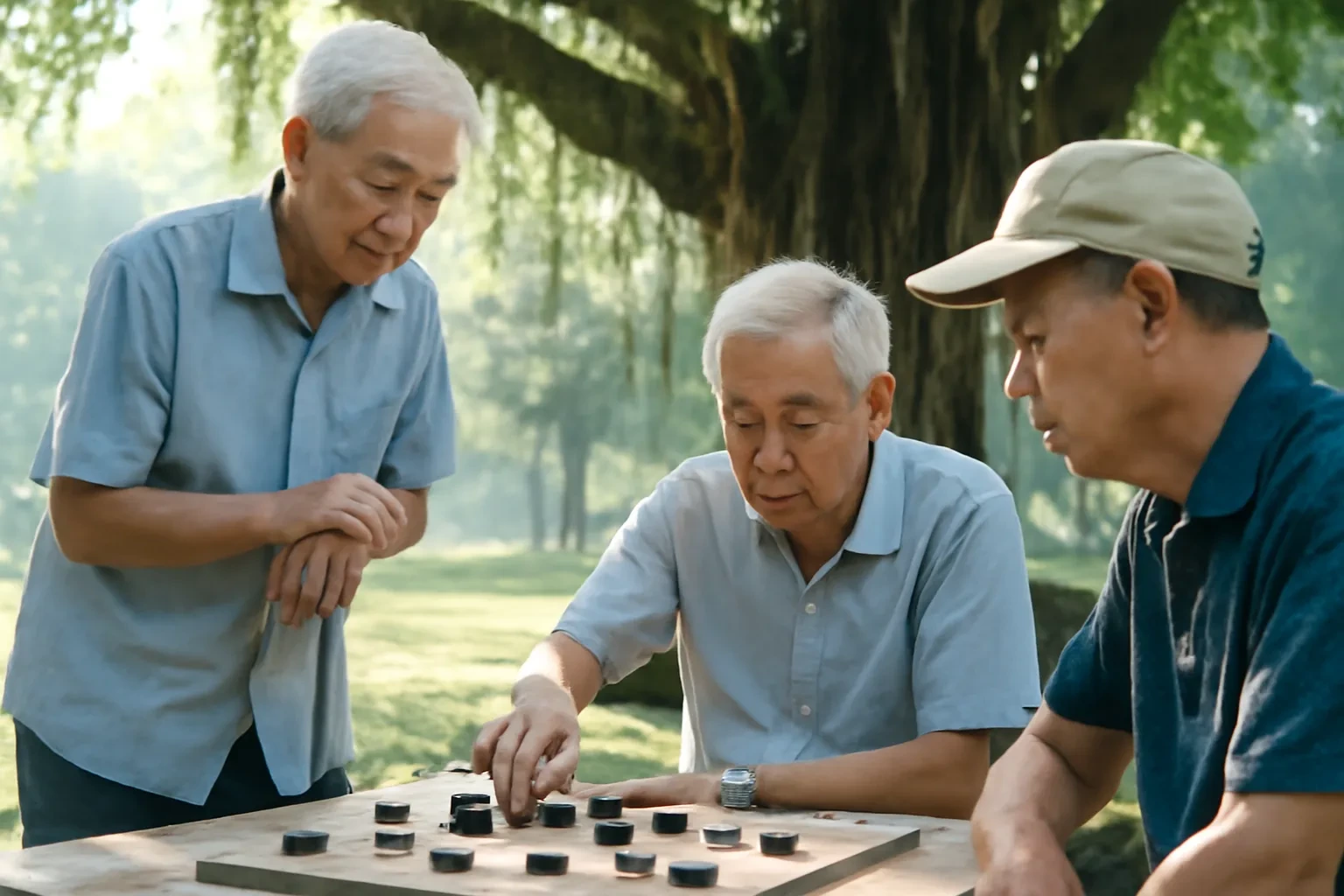Chơi cờ cho người cao tuổi: chọn môn, chơi ở đâu, cách con cháu giúp ông bà chơi cờ trên điện thoại và giữ niềm vui gặp gỡ quanh bàn cờ